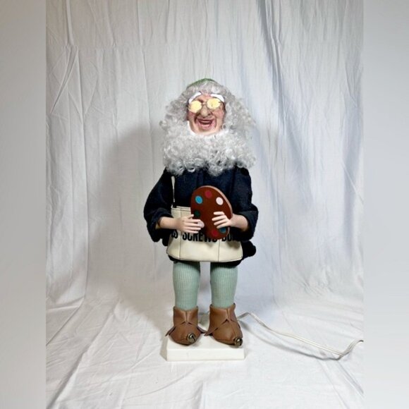 Vintage Telco 21.5" Santas Workshop Painter Animated Motionettes Christmas Elf - Picture 1 of 6